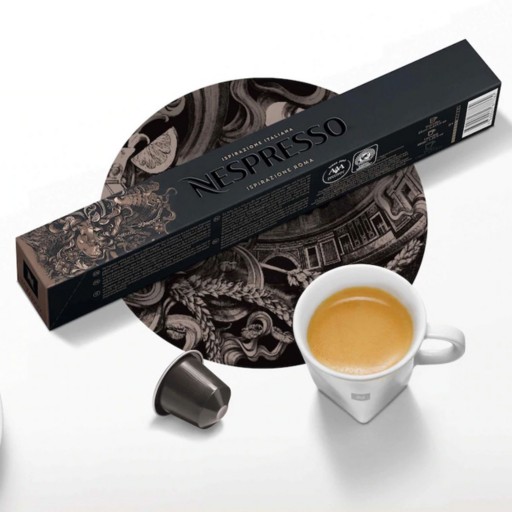 قهوه کپسولی نسپرسو مدل روما (roma) با درجه غلظت 8 - مناسب دستگاه های نسپرسو - بسته 10 عددی