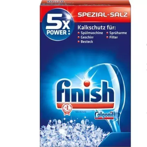 نمک ماشین ظرفشویی فینیش 1.5 کیلوگرم – آنزیم دار – Finish calgonit 1,5kg spezial – salz

