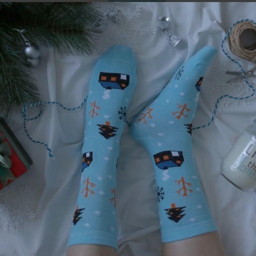 جوراب نیمساق دخترانه کریسمسی