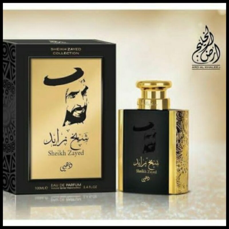 ادکلن شیخ زاید ذهبی 100میل طبع معتدل گروه بویایی چوبی مشابه تق هرمس مردانه