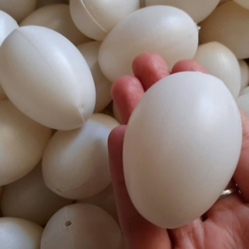 تخم مرغ پلاستیکی تزئینی (سفید - مواد نو )  هایپر گلسا 