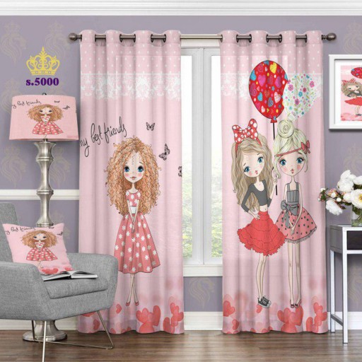 پرده اتاق کودک دخترونه - در سه رنگ متنوع و جذاب