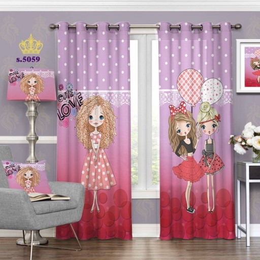پرده اتاق کودک دخترونه - در سه رنگ متنوع و جذاب