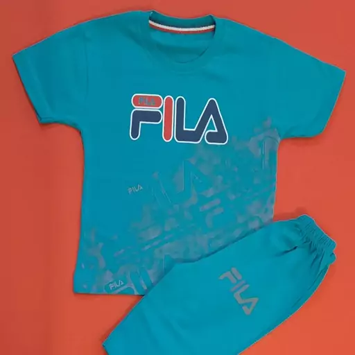 تیشرت شلوارک پسرانه FILA جنس ملانژ با کیفیت سایز 45 و 50