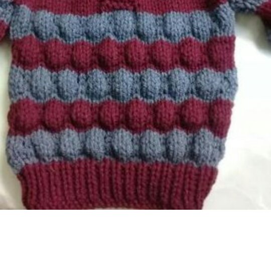 بلوز دودگمه دست بافت زرشکی وموشی