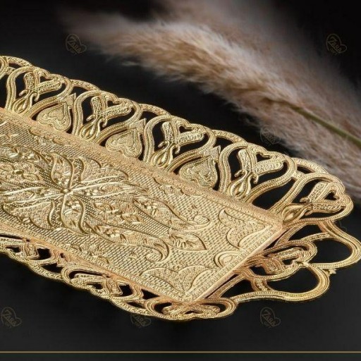 سینی رولتی ( رولت خوری ) سیلور فلزی برند زارا طلایی و نقره ای مدل قلب