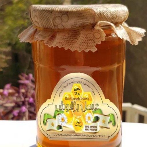 عسل طبیعی و ارگانیک بزقوش.عسل محلی سراب.
وزن خالص 900گرم