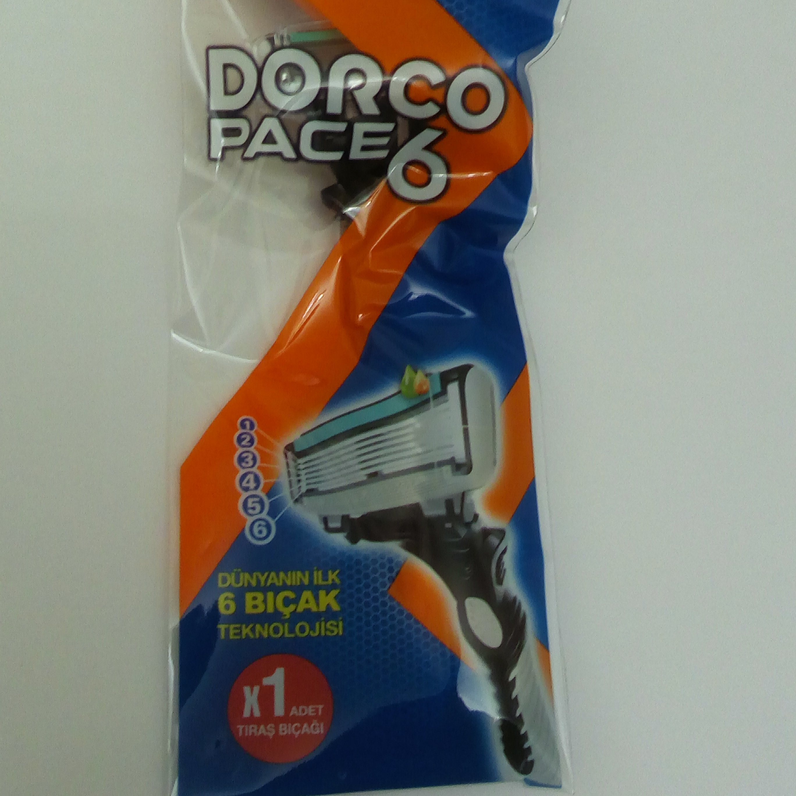 تیغ شش لبه یکبارمصرف تکی جلدآبی