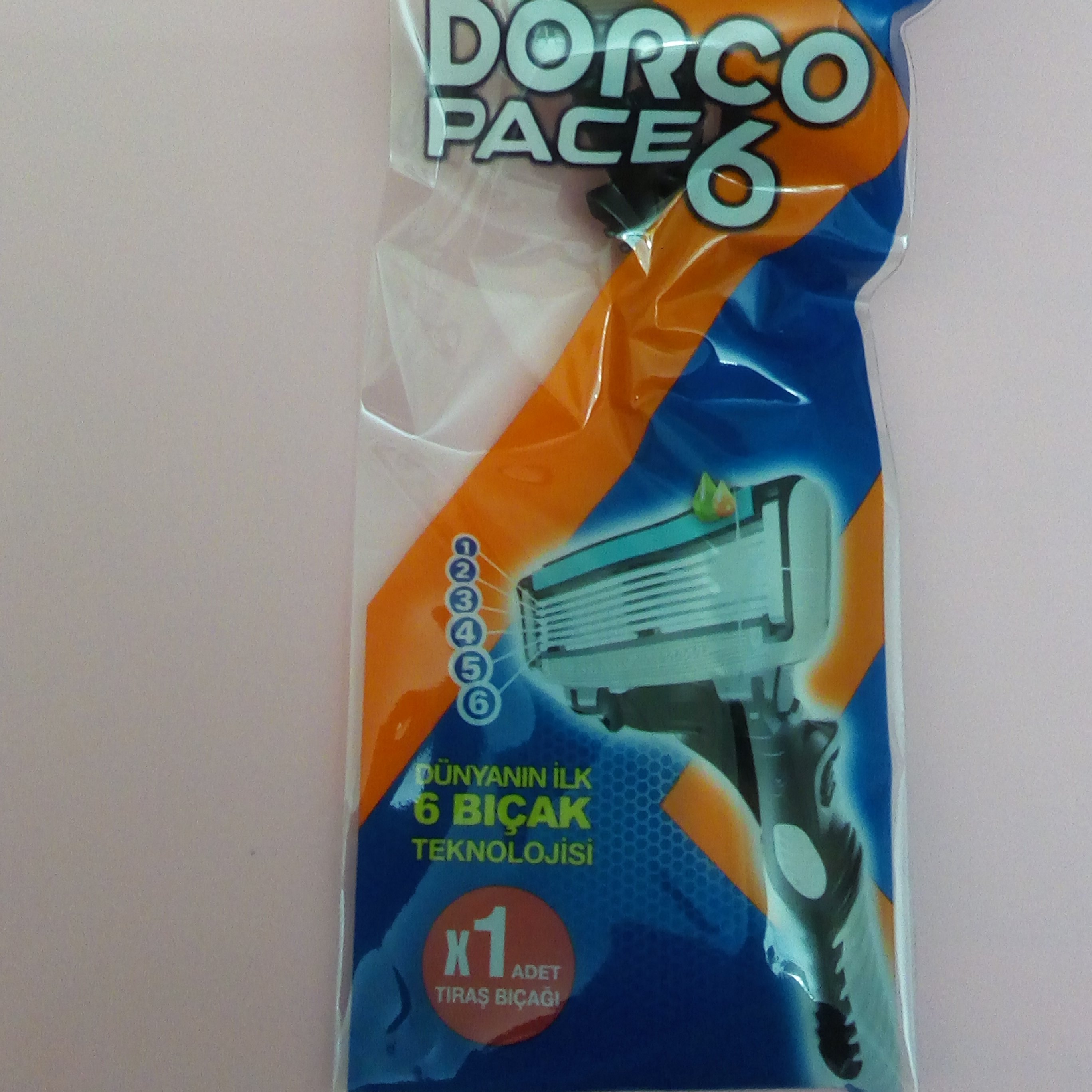 تیغ شش لبه یکبارمصرف تکی جلدآبی