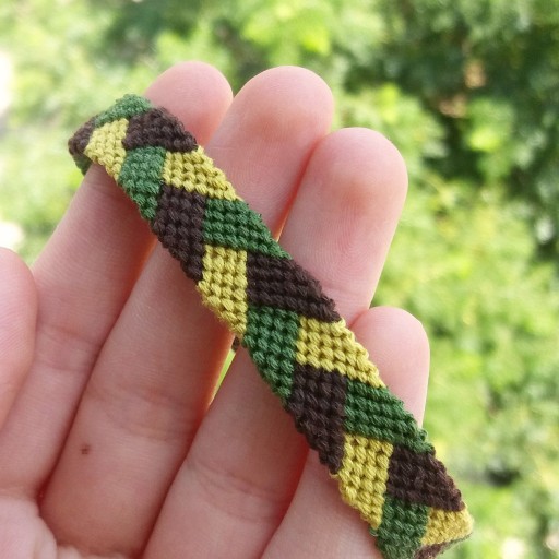 دستبند دوستی طرح جکسون - سبز ،زرد، قهوه‌ای