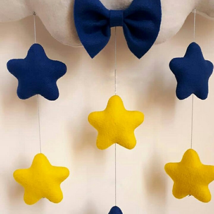 آویز اتاق (ابر و ستاره)