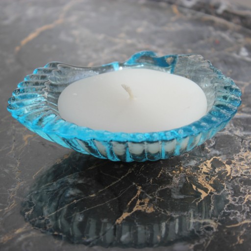 شمع معطر وگیاهی صدف کریستالی آبی از برند زارا