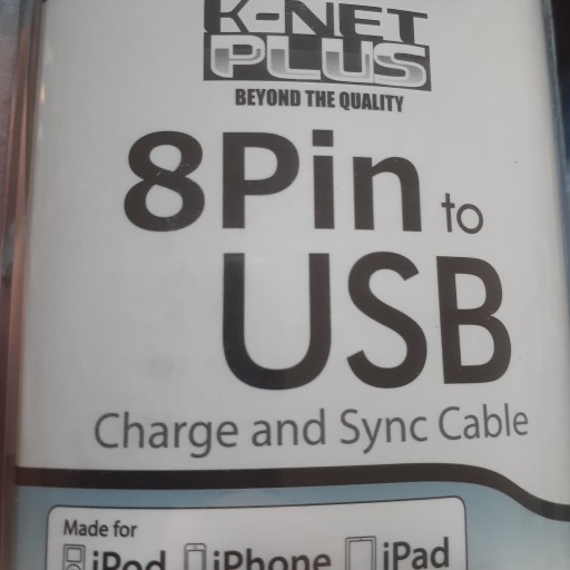 کابل شارژر آیفون K-Net Plus 1.2M
8Pin to USB
iPod iPhone iPad
Charge and Sync Cable