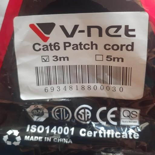 کابل شبکه 3متری V-net
CAT6 Patch cord 3M
NETWORK CABLE