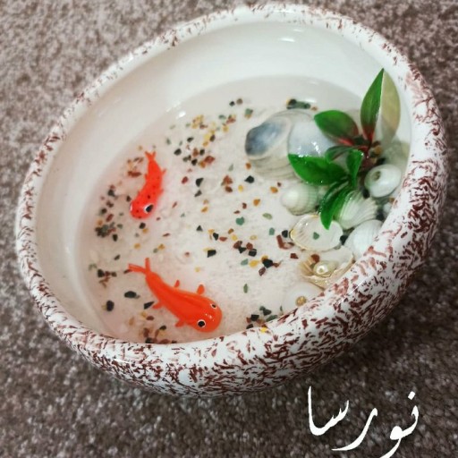 حوضچه (رزینی ماهی قرمز دستساز)