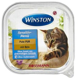 ووم گربه وینستون با طعم مرغ و برنج و مرغ و آلوئه ورا (گربه حساس) 100 گرم