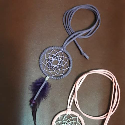 رومانتویی دریم کچر صورتی و بنفش قطر حلقه 5 سانت و طول 60