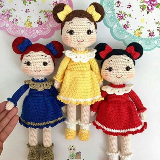 عروسک دختر عروسک دخترانه عروسک بافتنی عروسک ضدحساسیت عروسک با کیفیت