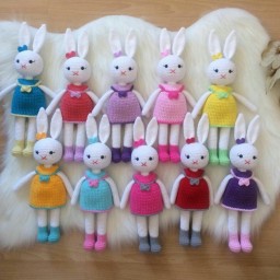 عروسک خرگوشک ناز عروسک خرگوش خرگوش گوش دراز عروسک دخترانه عروسک لباس دار