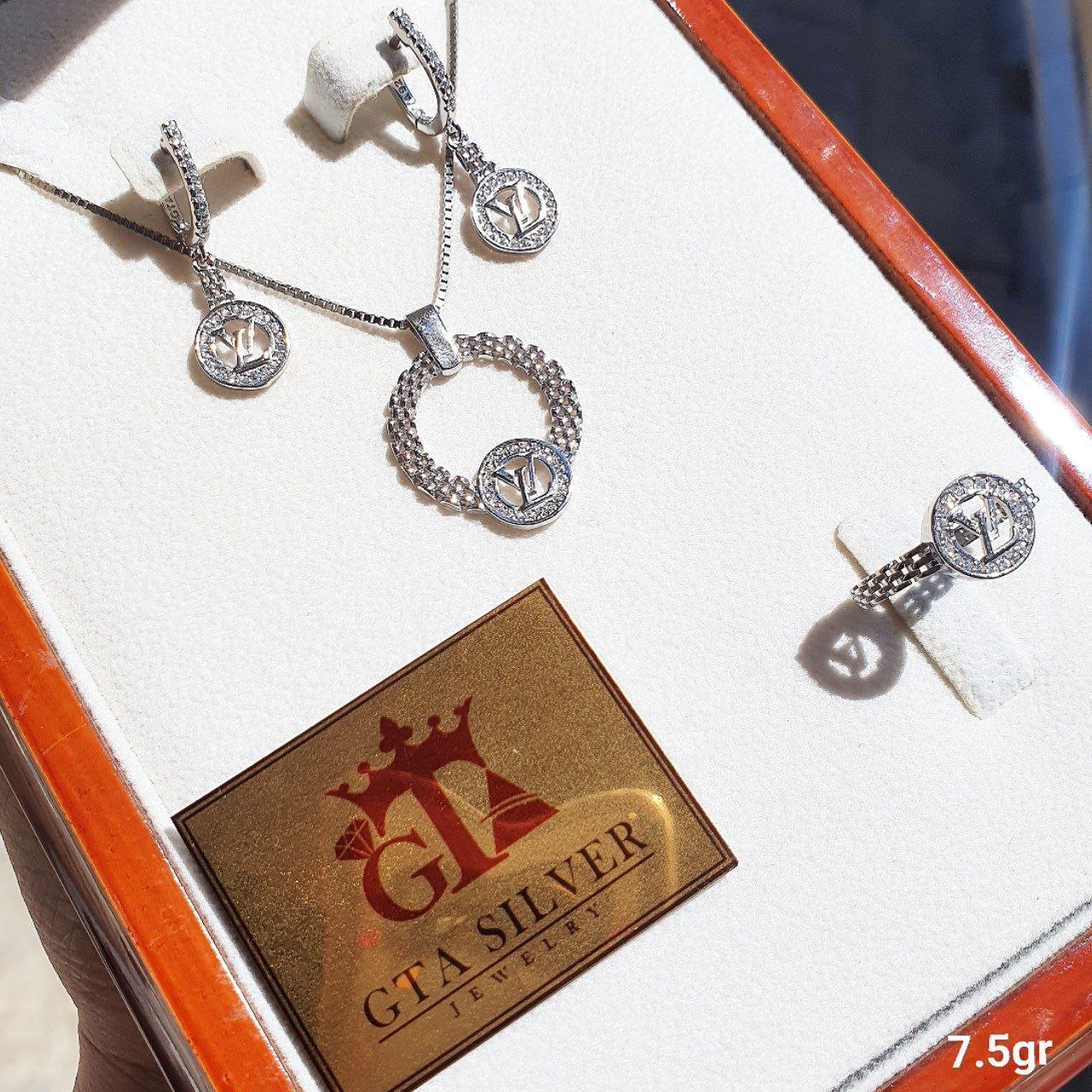 نیمست ترند و خاص جواهر نقره925 ابکاری طلا کاملامشابه طلا