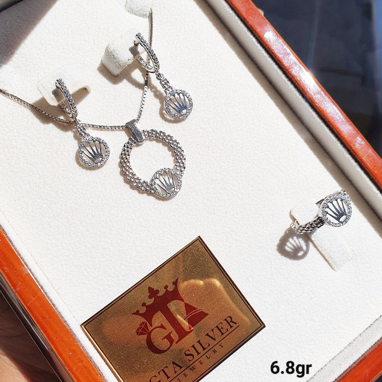 نیمست ترند و خاص جواهر نقره925 ابکاری طلا کاملامشابه طلا