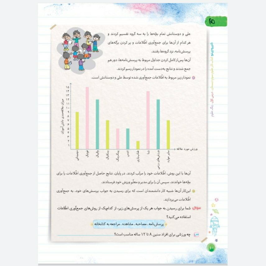 کتاب علوم سوم دبستان سری کارپوچینو گاج چاپ 99