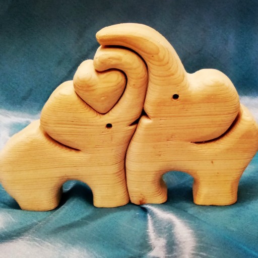 فیل چوبی پیکر تراشی