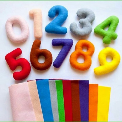 پک اعداد انگلیسی و فارسی در 10 رنگ متفاوت همراه با علائم ریاضی