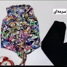 شومیز وشلوار دخترانه گره ای نخی