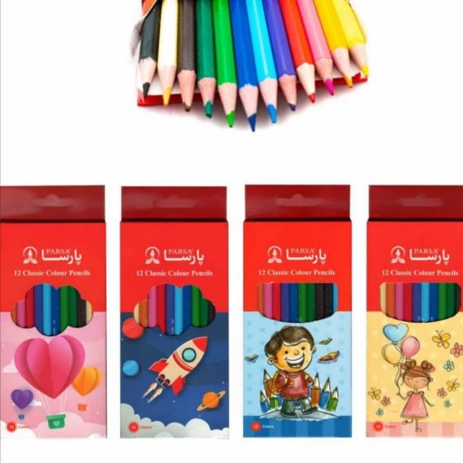 مداد رنگی  12 رنگ