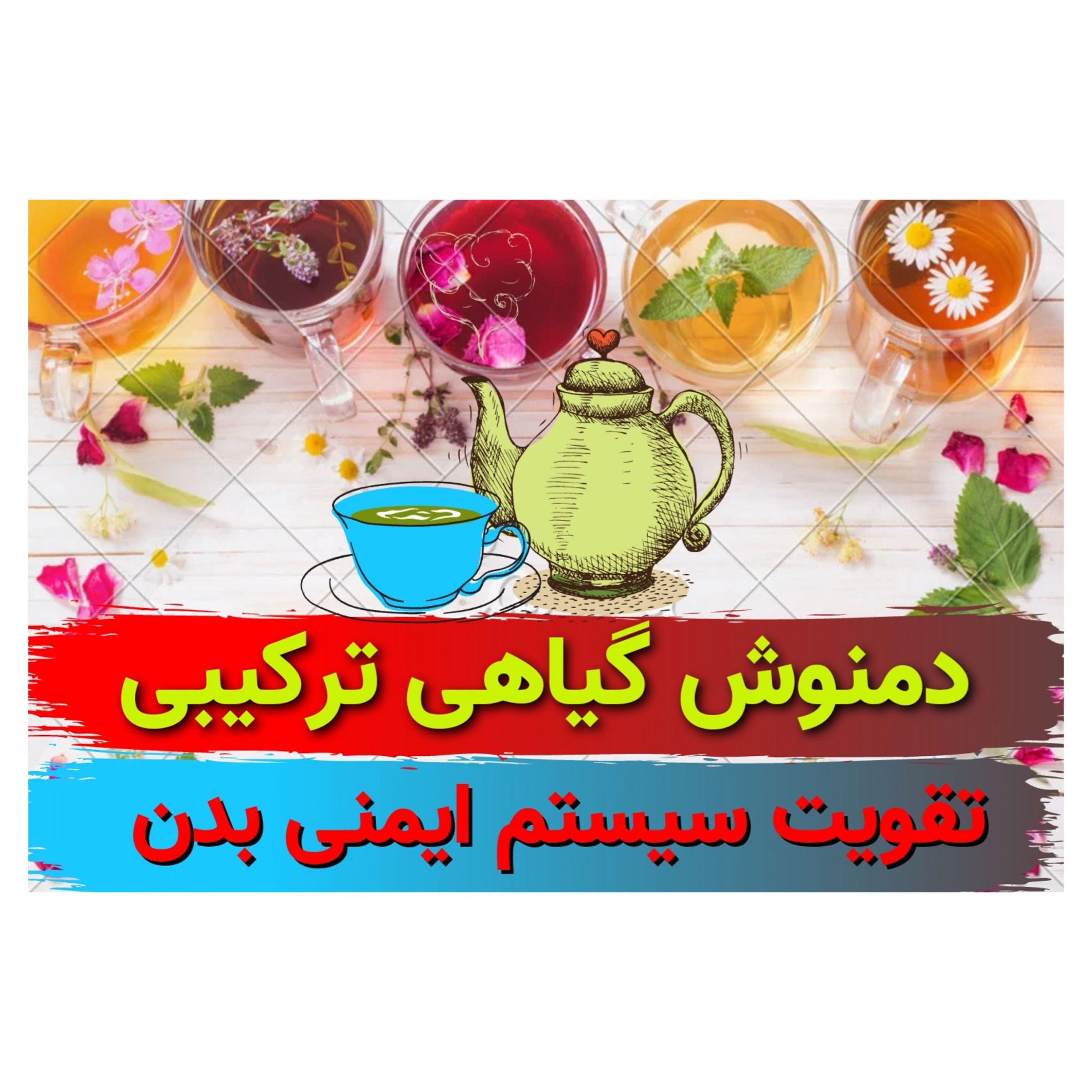 تقویت سیستم ایمنی بدن دمنوش ترکیبی گیاهی بسته 100 گرمی با ارسال رایگان 