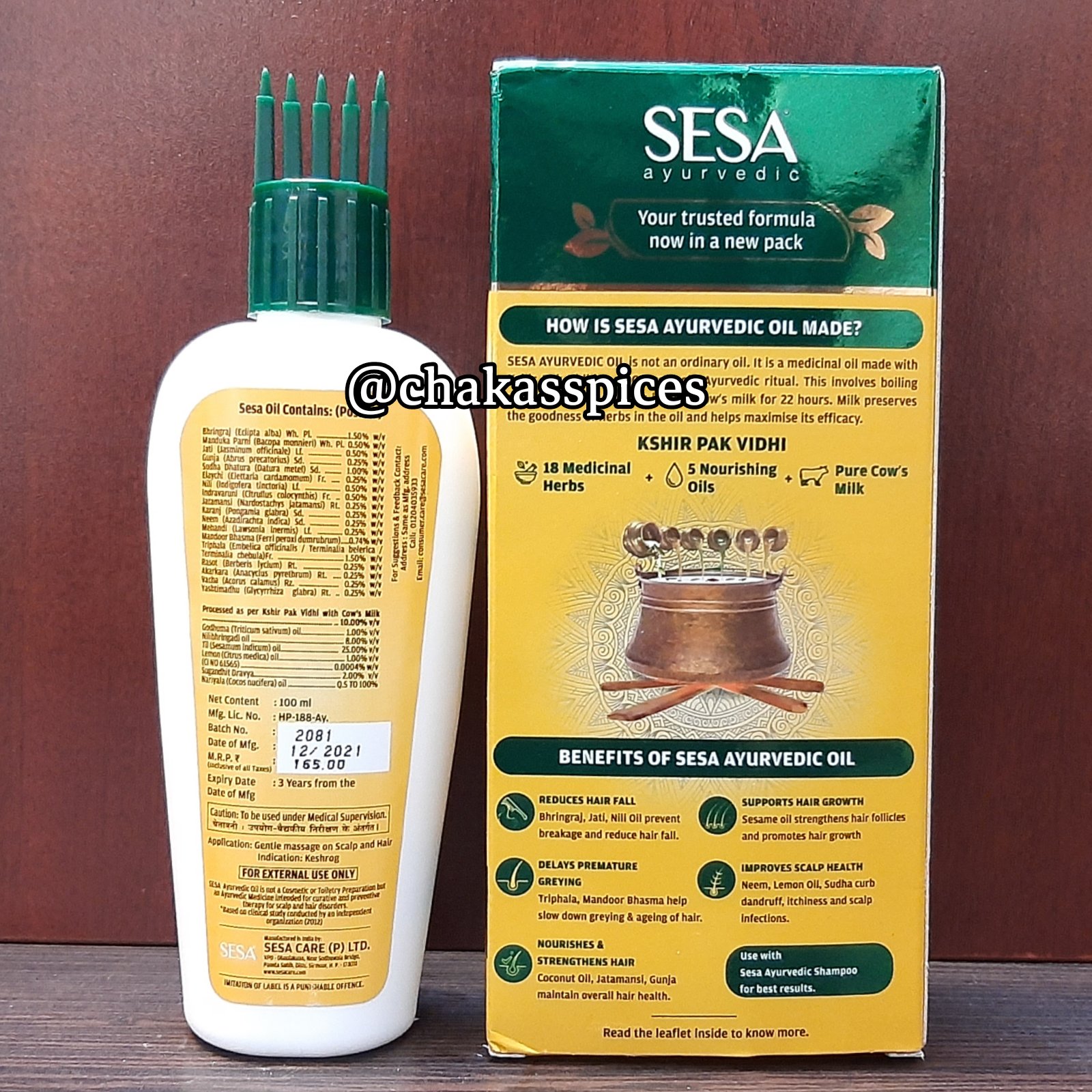 روغن مو هندی 18گیاه(سیسا)100میل تولید هند ارسال رایگان..