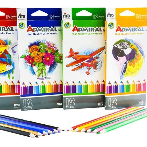 مداد رنگی 12 رنگ مدل ADMIRAL