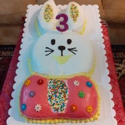 کیک تولد خامه ای 3 کیلویی خرگوش