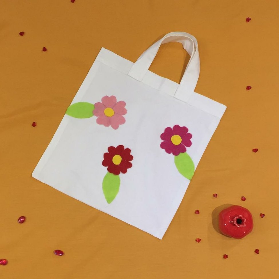کیسه پارچه ای طرح سه گل