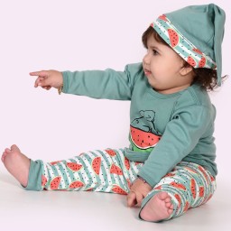 لباس و شلوار یلدایی نوزادی،ویژه شیکپوشان،همراه با کلاه شیطونی