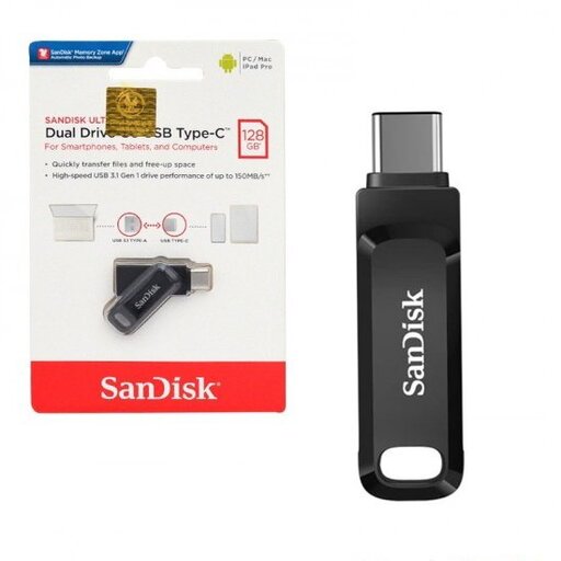 فلش سن دیسک (SanDisk) مدل 128GB Dual Drive GO USB3.1 TYPE-C

