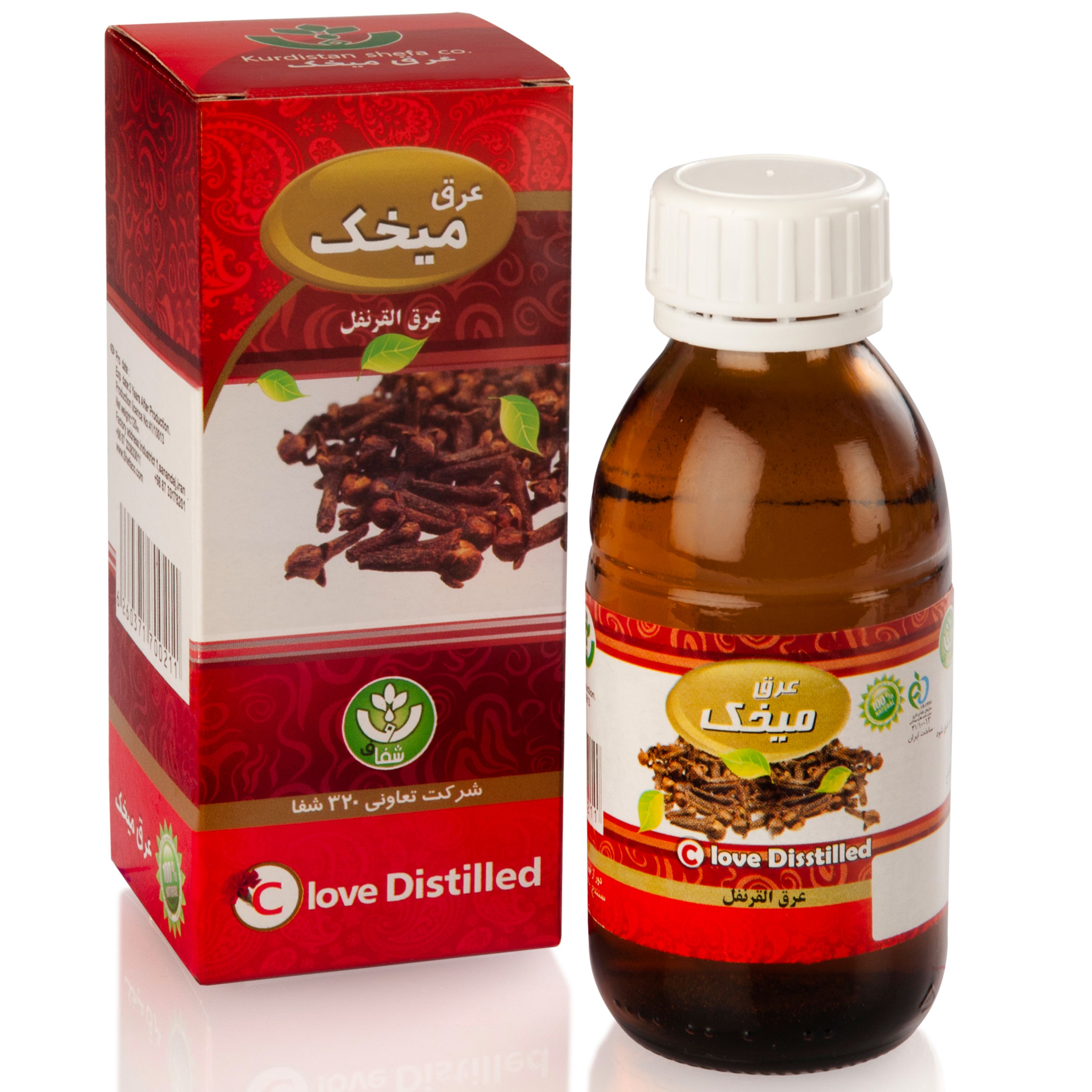 عرق میخک شفای کردستان (مسکن درد و مقوی اعصاب)