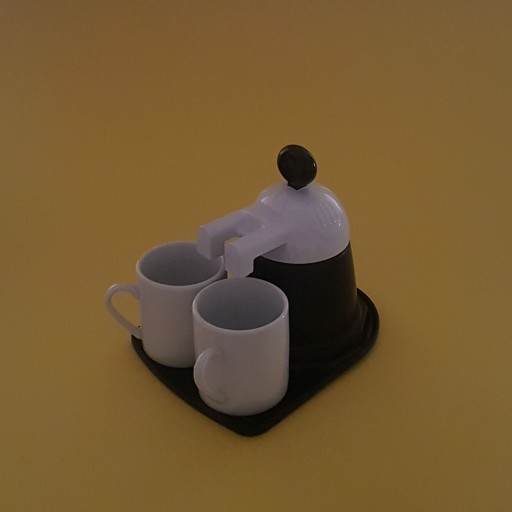 موکاپات دو کاپ روگازی فنجان دار بدنه رنگی (قهوه ساز خانگی) اسپرسو ساز دستی 2 Cup