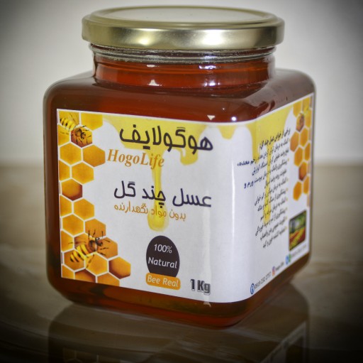 عسل طبیعی چندگل 470 گرمی ساکاروز زیر 5 در صد