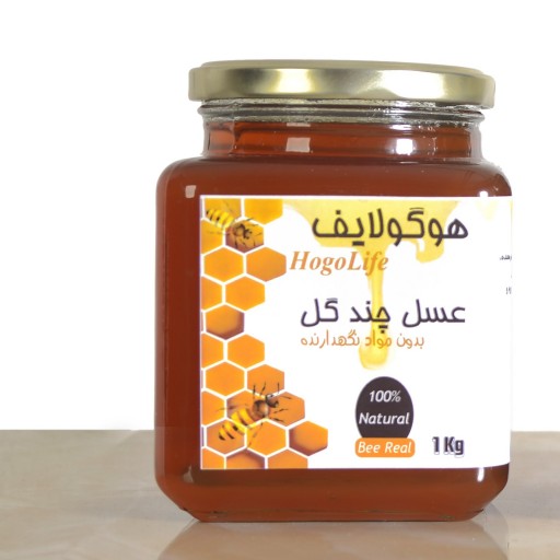 عسل طبیعی چندگل 470 گرمی ساکاروز زیر 5 در صد