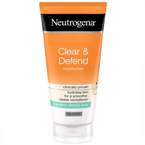 کرم مرطوب کننده ضدجوش نوتروژینا (نیتروژنا) مدل clear & defend Neutrogena anti-acne moisturizing cream 

