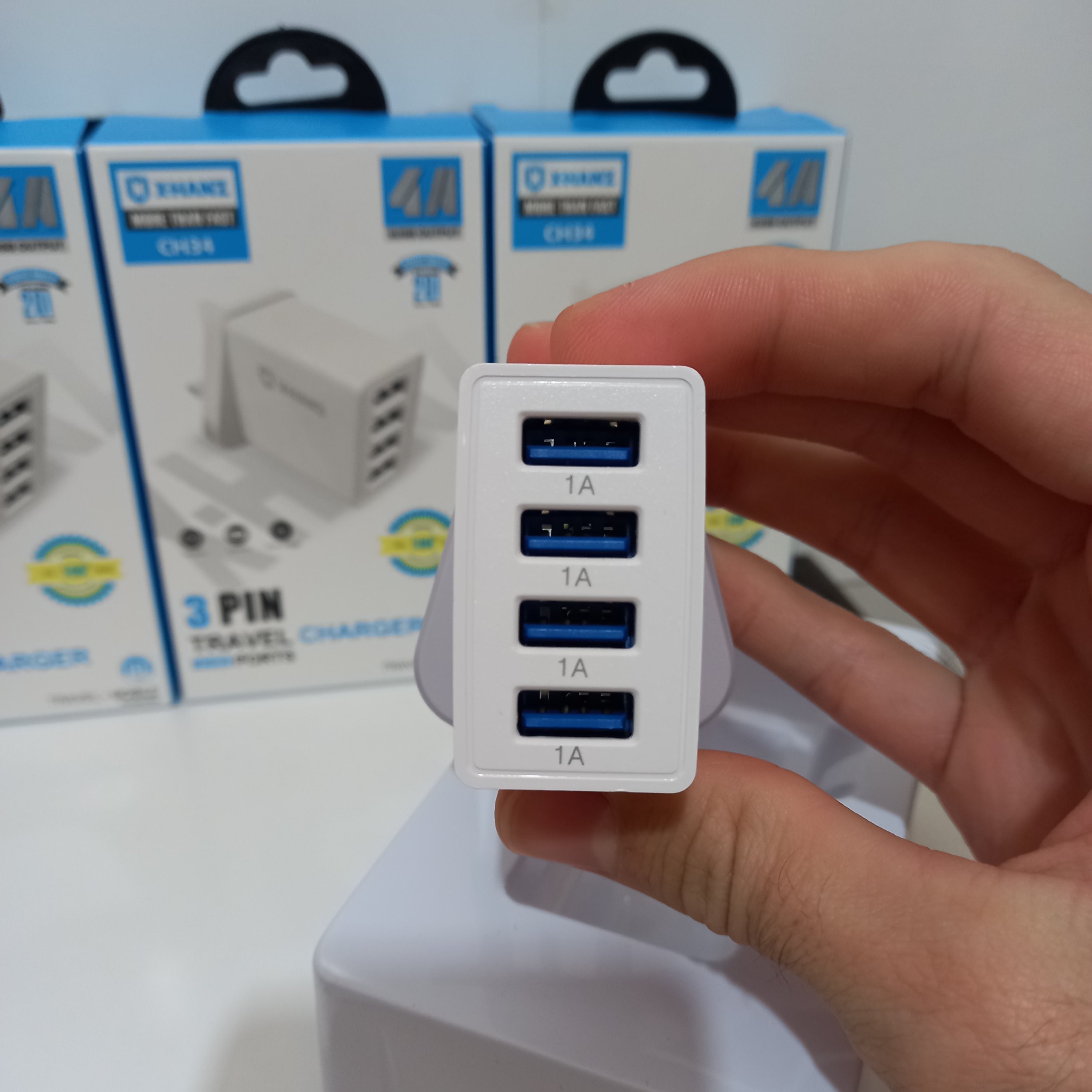 شارژر دیواری ایکس هانز 4 پورت (4 آمپر ) QC3 (ارسال رایگان)