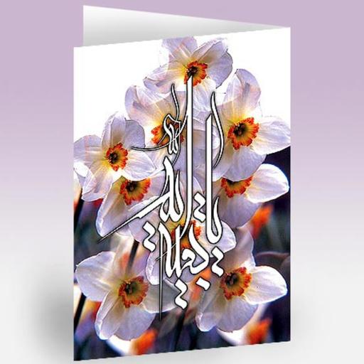کارت پستال b6 بقیه الله گل یاس 17x12 کد 134105 با پاکت - بسته 10 عددی