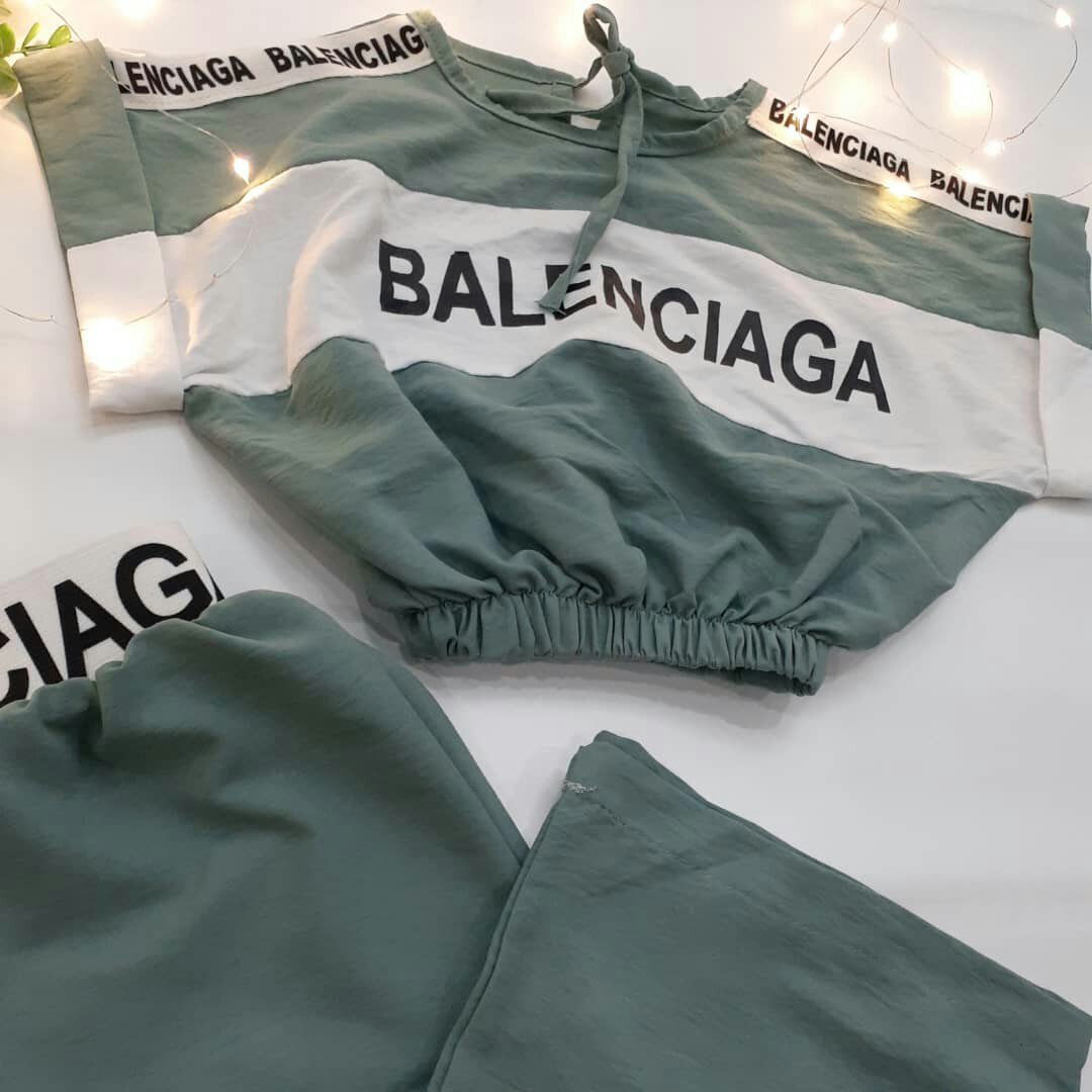 ست کرپ شلوار دخترانه بچگانه جنس ابروبادی  مخصوص مهمانی و بیرونی