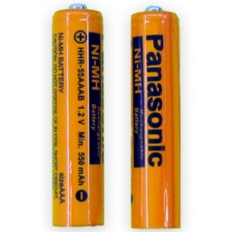 یک جفت باتری نیم قلم شارژی تلفن اصلی پاناسونیک PANASONIC