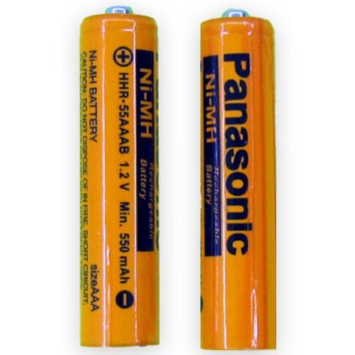 یک جفت باتری نیم قلم شارژی تلفن اصلی پاناسونیک PANASONIC