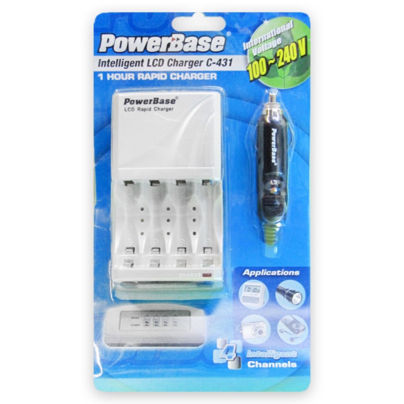 شارژر باتری قلم و نیم قلم چهارتایی پاور بیس Power Base