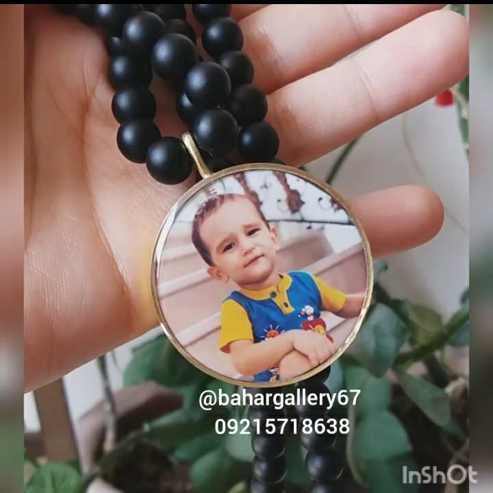 گردنبند دو رو با سنگ اونیکس