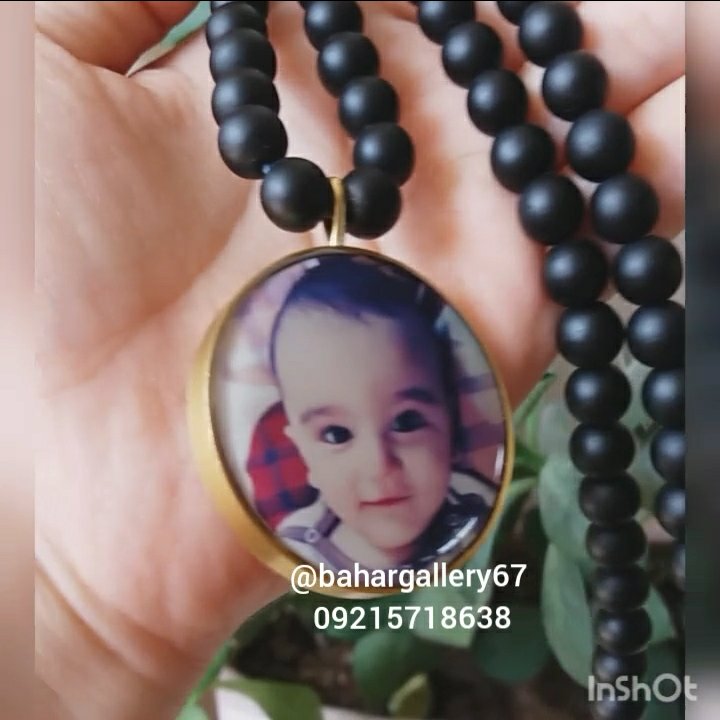 گردنبند دو رو با سنگ اونیکس